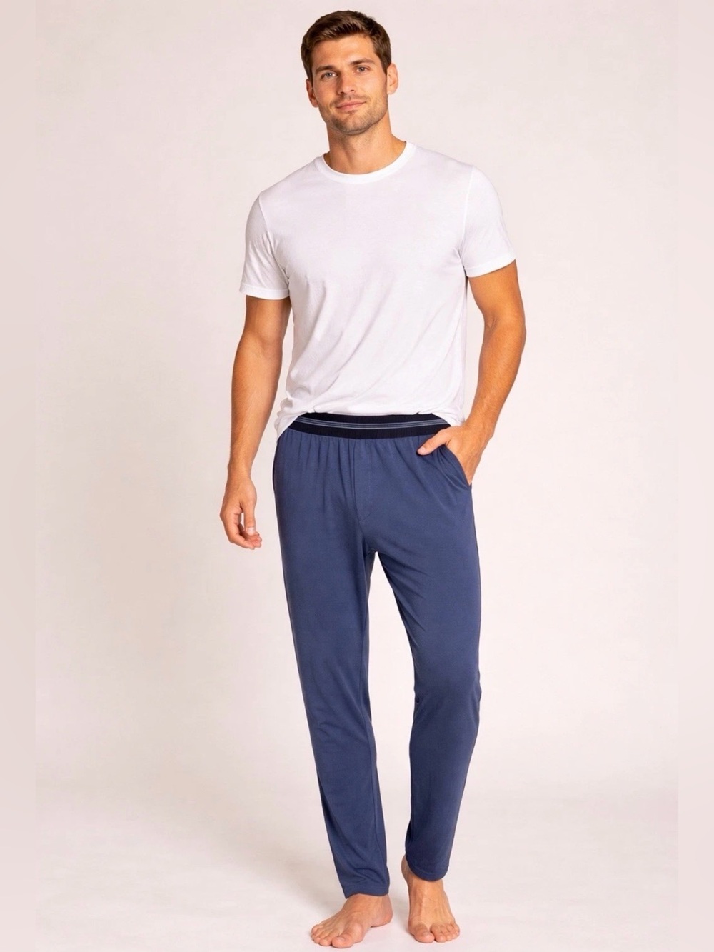 Marine Layer Best Sleep Pant Ever Tapered Lounge Pants Navy Blue Medium Soft
